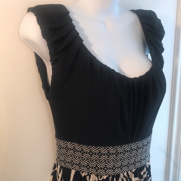 Max and Cleo Black Print Dress Size 4 - Picture 3 of 12